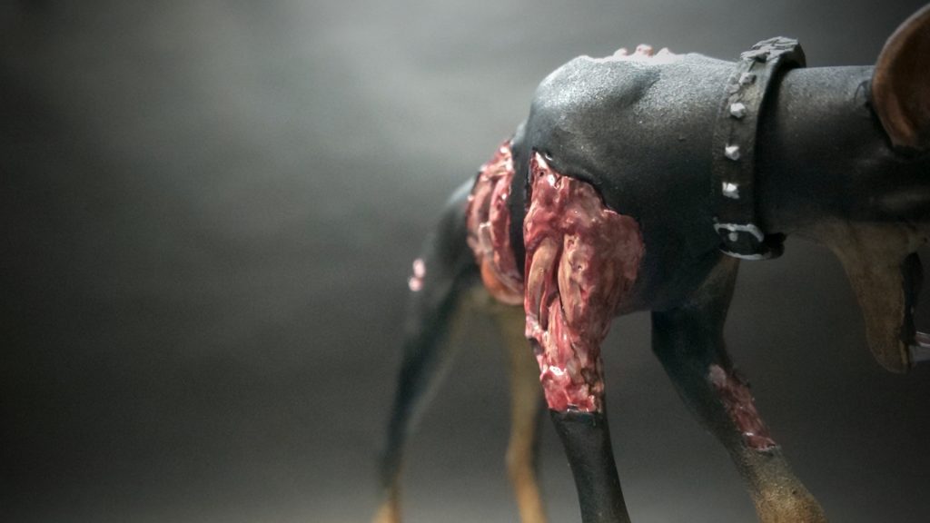 バイオハザード　resident evil　ゾンビ犬　ケルベロス　プラモデル　組立て　塗装